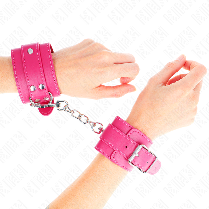 MUÑEQUERAS FUCSIA CON DETALLES EN FUCSIA AJUSTABLE 20-28 CM X 5.5 CM