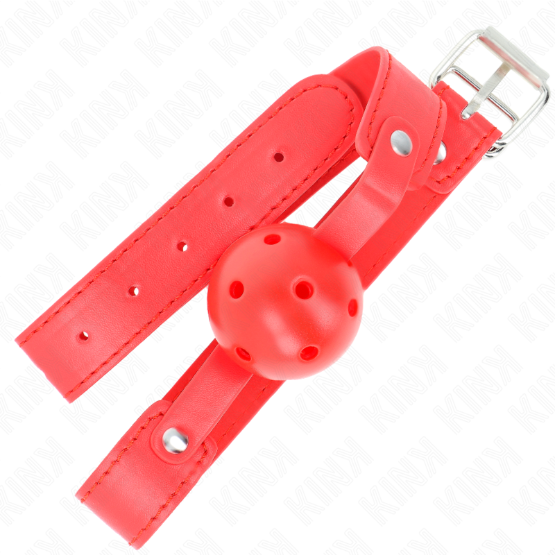 MORDAZA DE BOLA 4.5 CM TRANSPIRABLE ROJO 65 x 2.5 CM