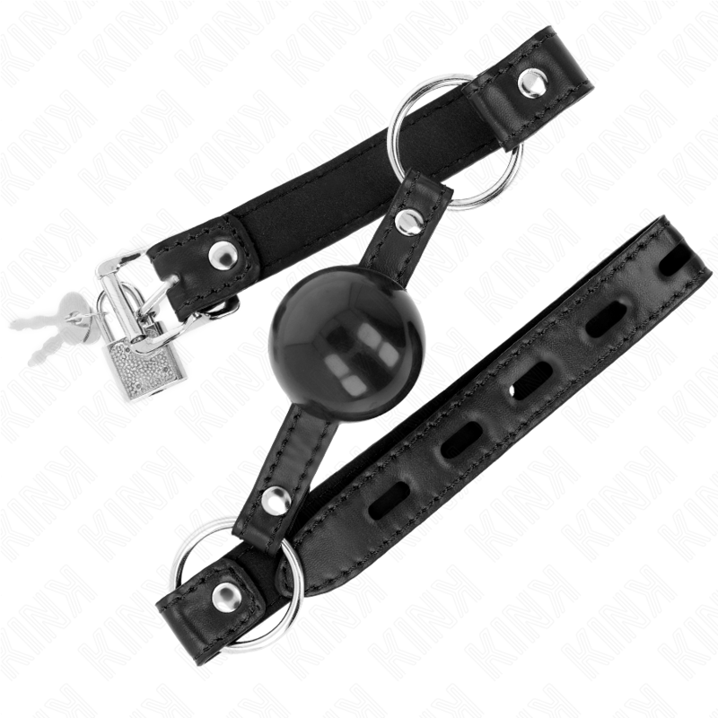 MORDAZA DE BOLA 4 CM TPE NEGRO 60 x 2 CM