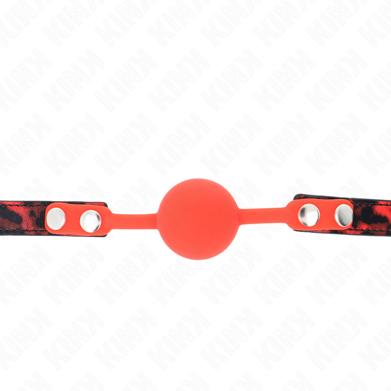 MORDAZA DE BOLA 4 CM DE SILICONA MODELO 2 CON CANDADO 60 x 2 CM