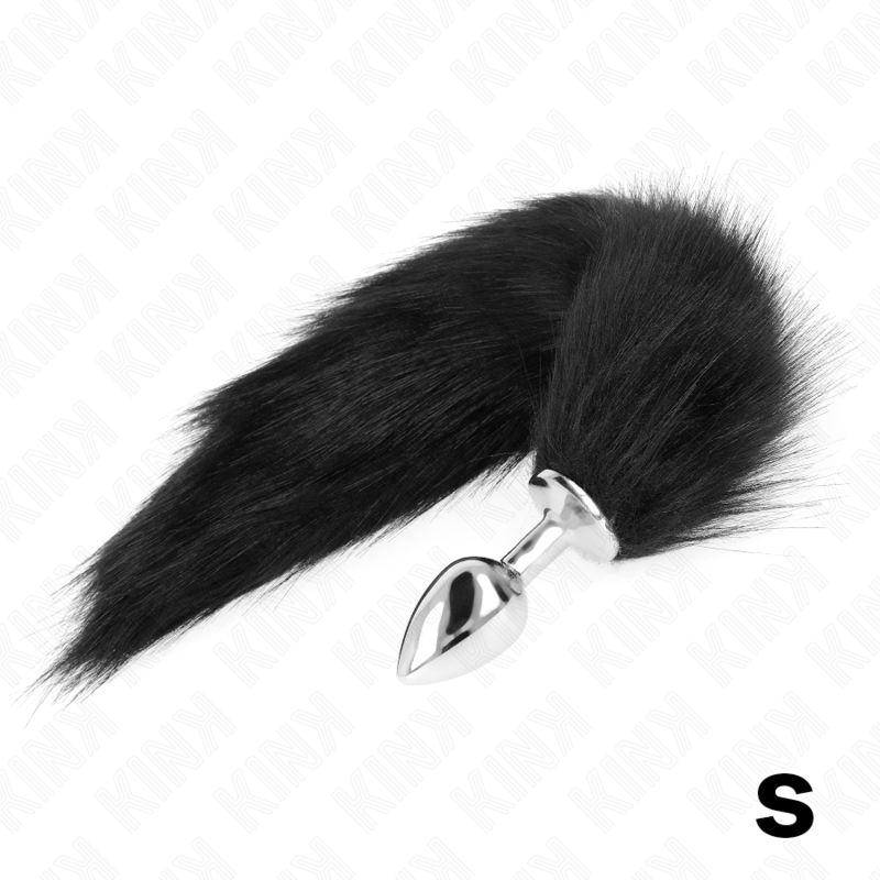 PLUG ANAL TALLA S 7 X 3 CM CON COLA SINTTICA 40 CM NEGRO PLUG ANAL TALLA S 7 X 3 CM CON COLA SINTTICA 40 CM NEGRO