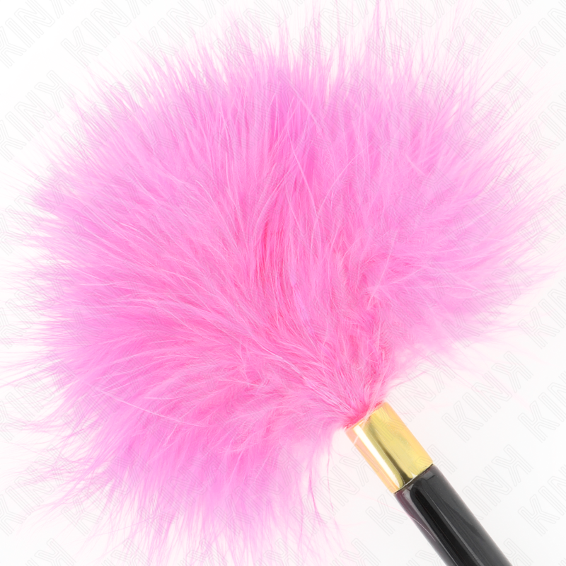 PLUMAS PARA COSQUILLAS METAL DORADO FUCSIA 18 CM