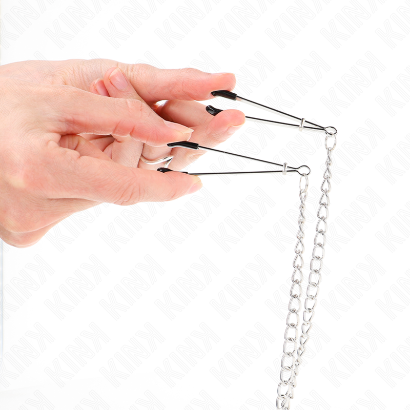 PINZAS PARA PEZONES Y CLÍTORIS CON CADENA 30 CM MODELO 1