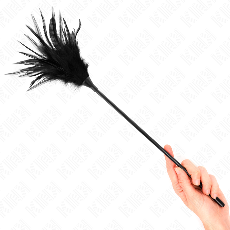 PLUMAS MÚLTIPLES PARA COSQUILLAS NEGRO 45 CM
