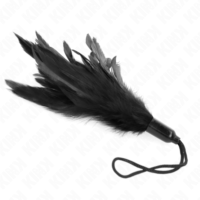 PLUMAS PARA COSQUILLAS CON MANGO DE CUERDA BASE DE PLÁSTICO 15 CM