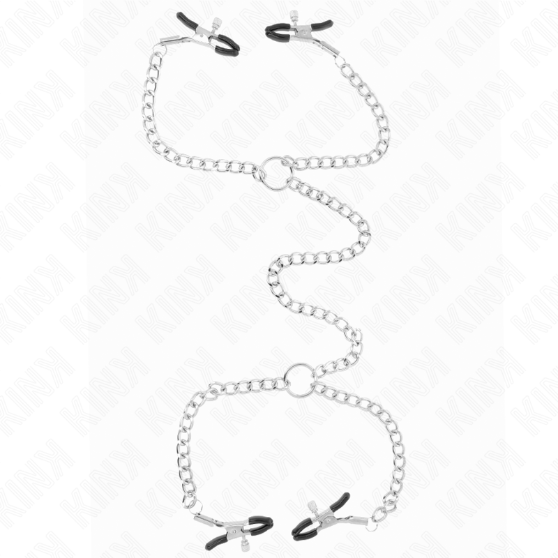 PINZAS PARA PEZONES DOBLE 32 CM CON CADENAS 14 CM