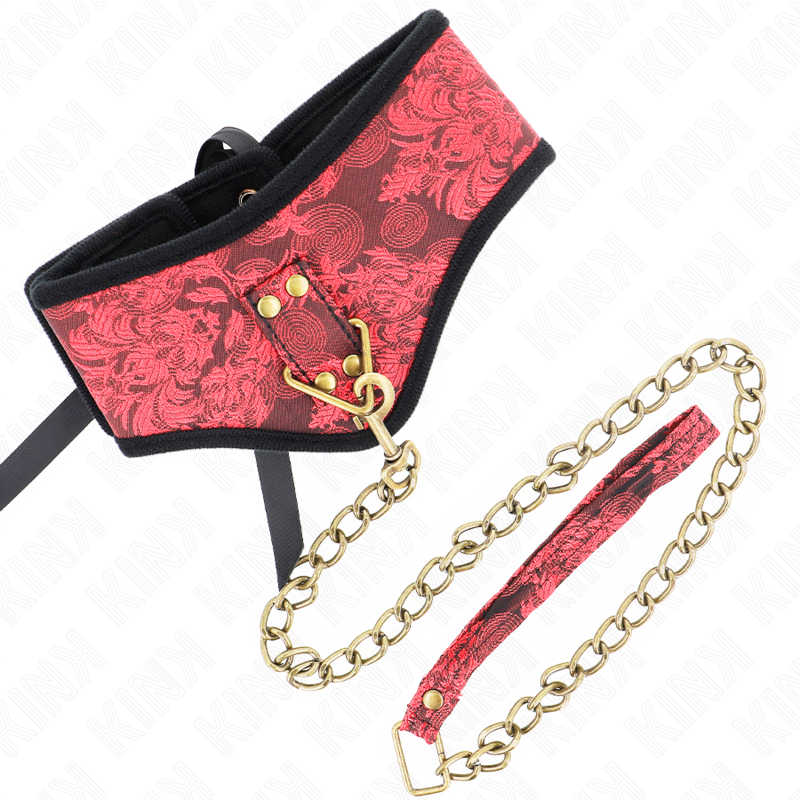 COLLAR CON CORREA DE ENCAJE 75 CM MODELO SCANDAL 44 X 10 CM