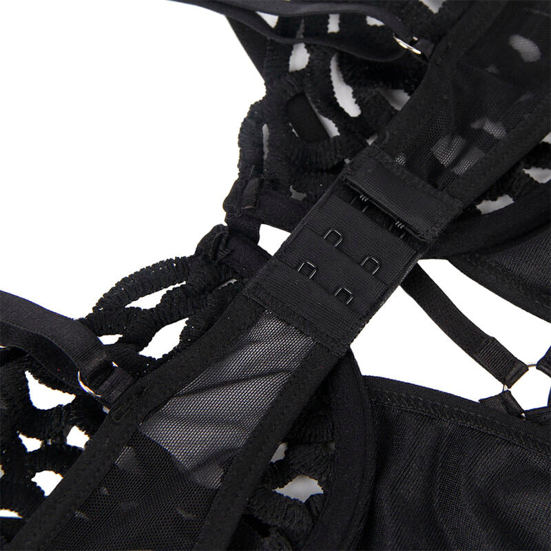 BODY SEXY DE ENCAJE NEGRO S/M.