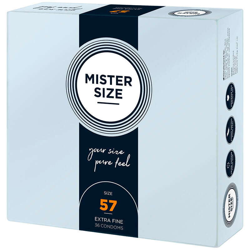 MISTER SIZE 57 – Preservativo Ultrafino de Ajuste Cómodo (Ancho 57 mm)