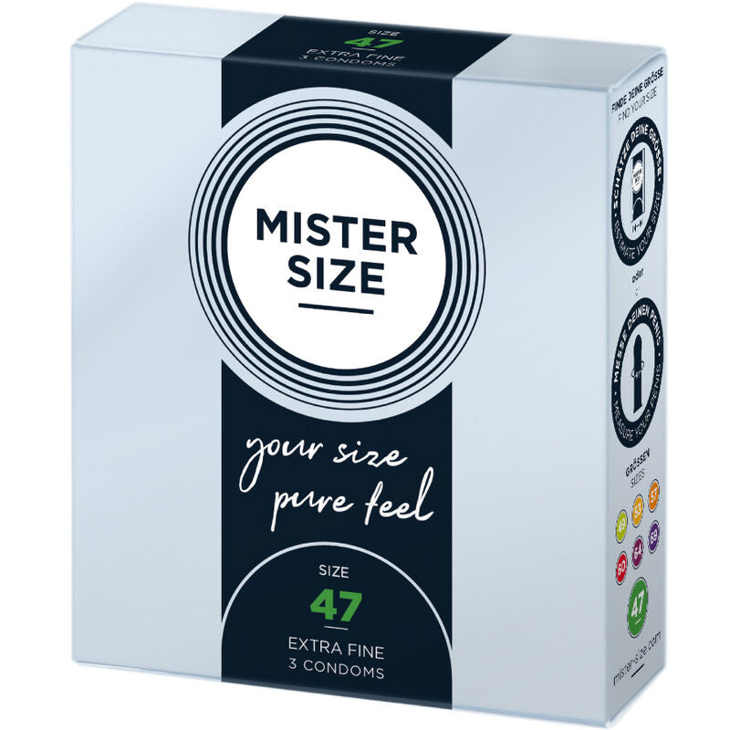 MISTER SIZE 47 – Preservativo Ultrafino y Seguro (Ancho 47 mm)