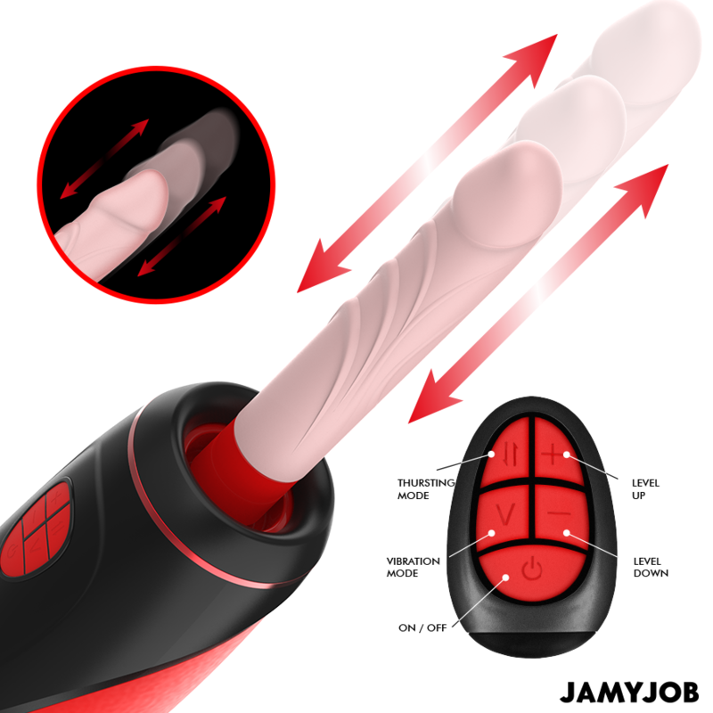 PYSTON BASE MASTURBADOR AUTOMÁTICO CON DILDO CONTROL REMOTO