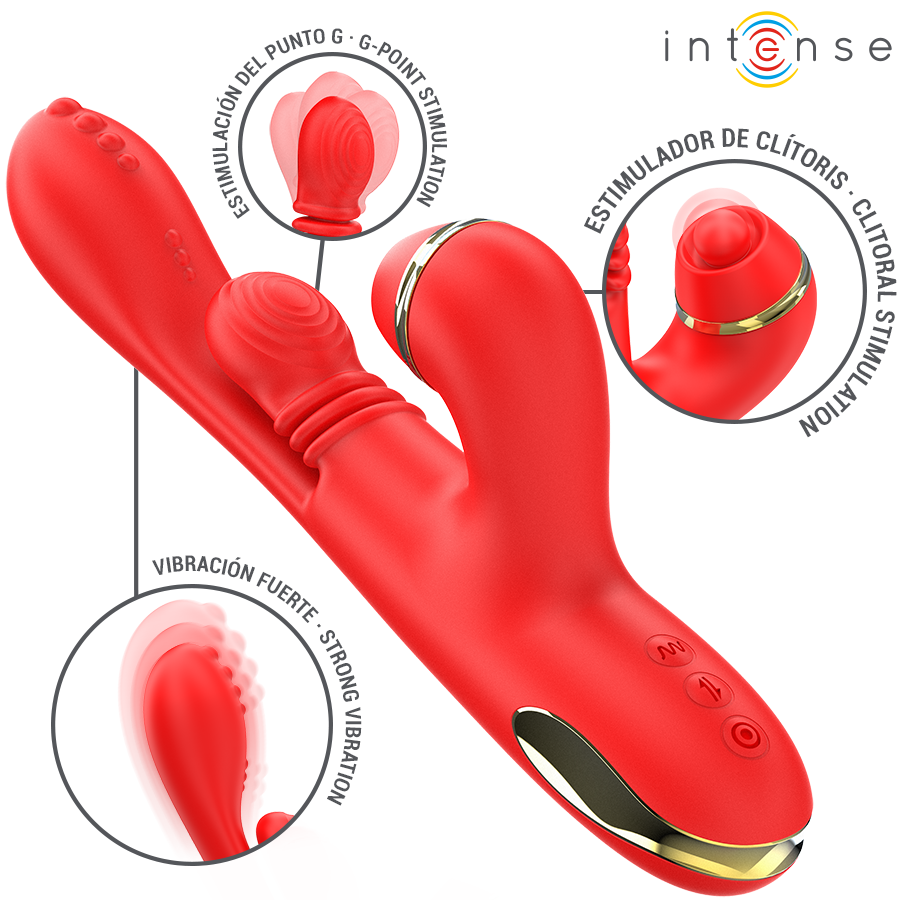 KATY – Vibrador multifunción con cabezales intercambiables y doble motor