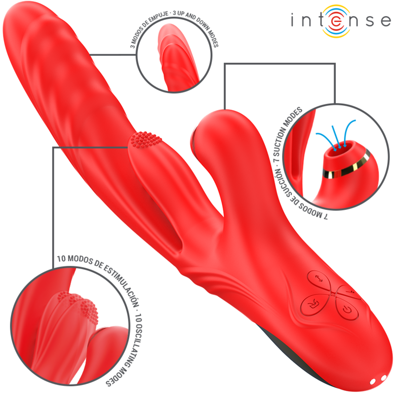 KAROL – Vibrador multifuncional con empuje, vibración y succión