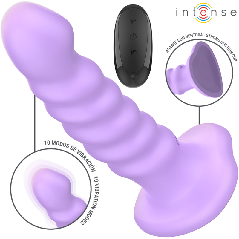 BRENDA – Vibrador flexible con ventosa, control remoto y 10 niveles de vibración