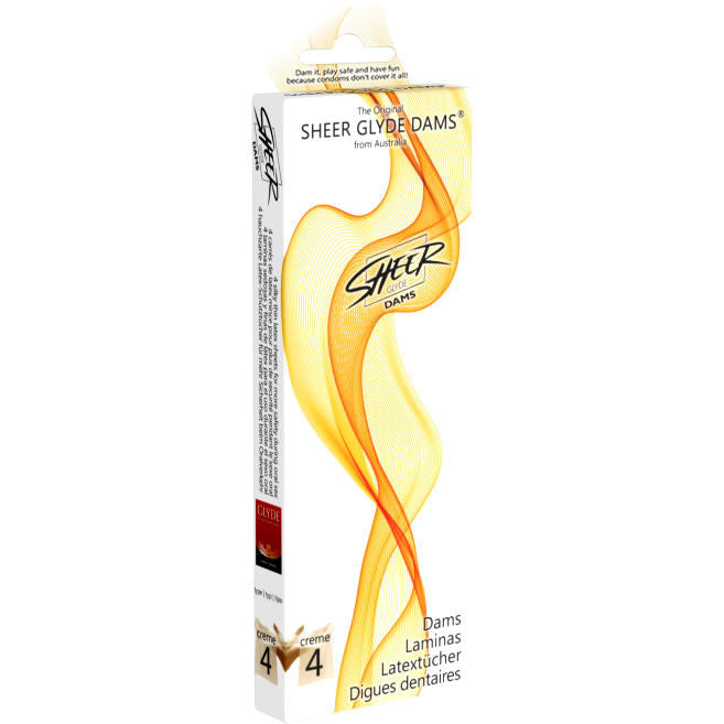 Sheer Glyde Dams – Láminas de Látex para Sexo Oral (4 uds)