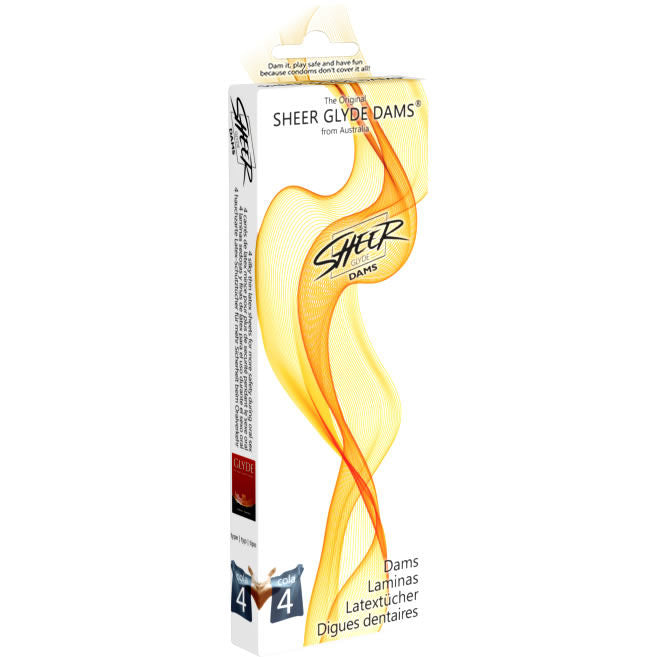 Sheer Glyde Dams – Láminas de Látex para Sexo Oral  Cola (4 uds)