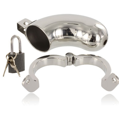 Jaula de Castidad Metálica | Control Total para BDSM con Anillas y Orificio