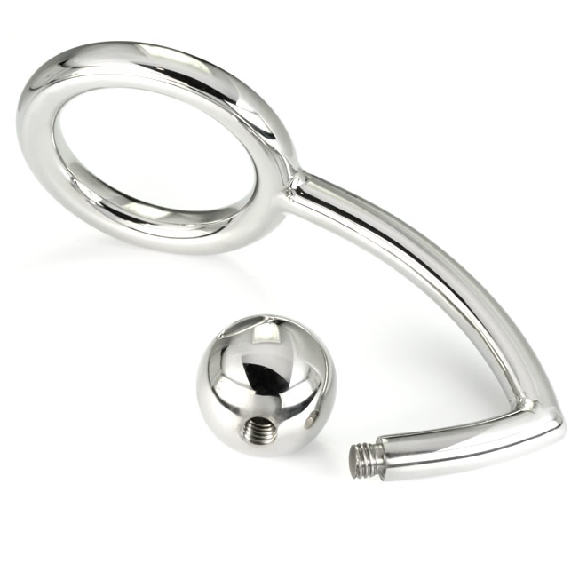 Cockring de Acero con Bola Anal: Estimulación Extrema para Juegos BDSM y Más