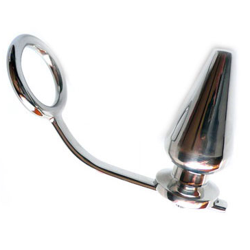 Cockring de Acero con Plug Anal | Placer y Estimulación Extra en BDSM