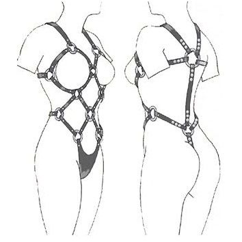Arnés de Cuero Bruma Seis para Mujer | Elegancia y Ajuste Perfecto en BDSM
