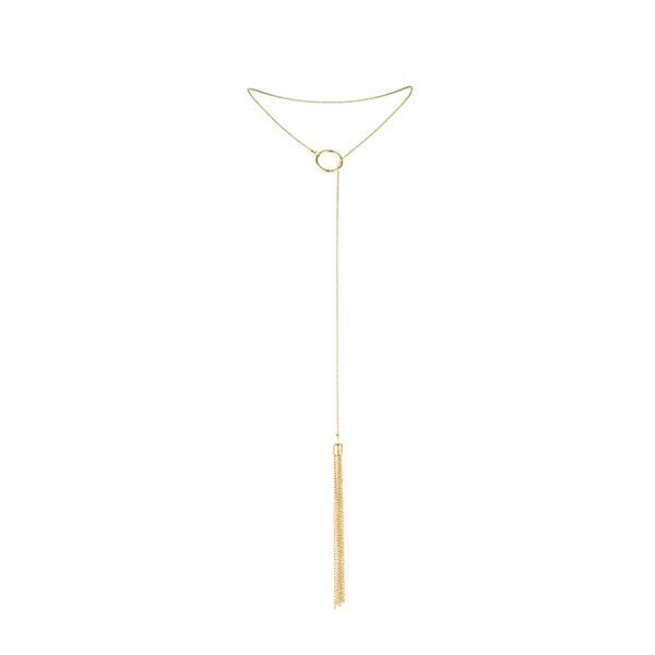 Magnifique Collar Metálico con Flecos – Dorado