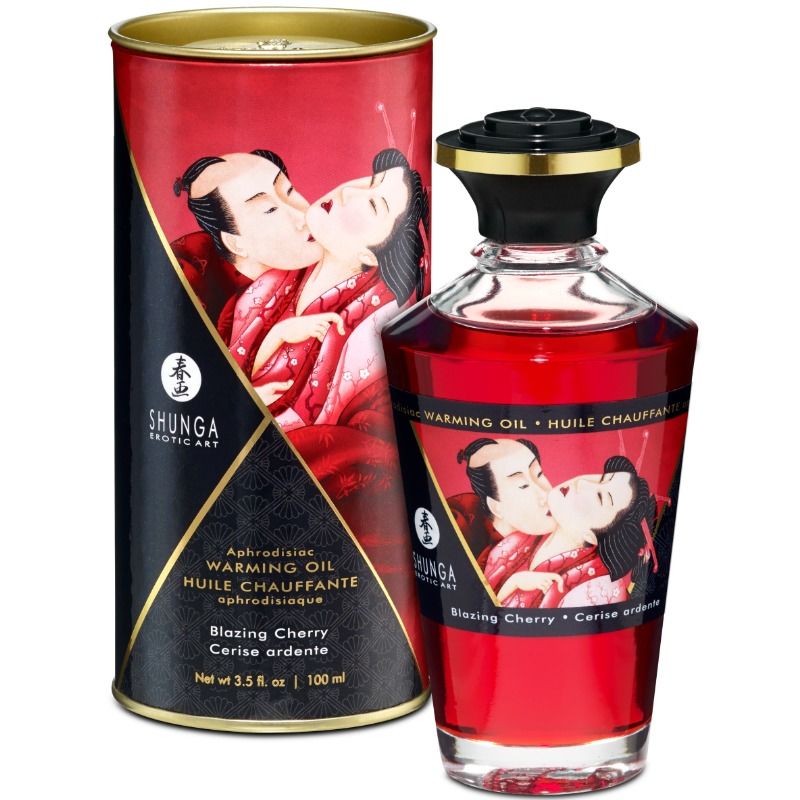 Aceite de Masaje Afrodisíaco Shunga – Cereza Intensa & Efecto Calor