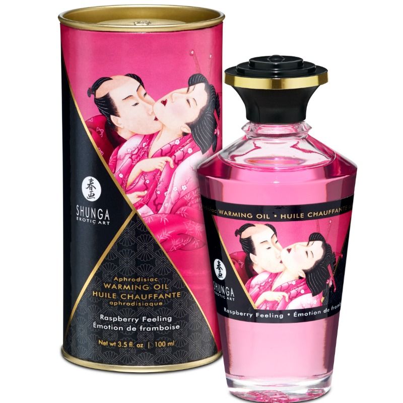 Aceite de Masaje Afrodisíaco Shunga – Frambuesa Intensa & Efecto Calor