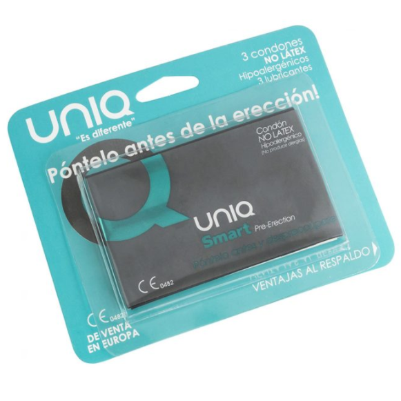 UNIQ SMART – Preservativos sin látex que se colocan antes de la erección