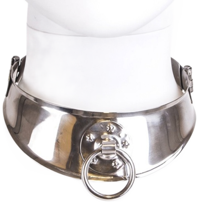Collar de Sumisión de Acero Inoxidable con Cierre y Anilla | Perfecto para Juegos Fetiches y BDSM