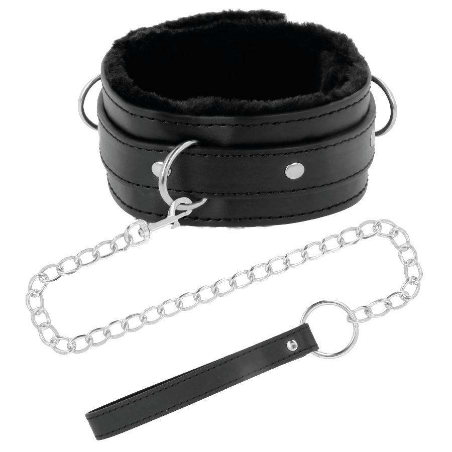 COLLAR CONFORTABLE DE POSTURA CON CADENA LEATHER