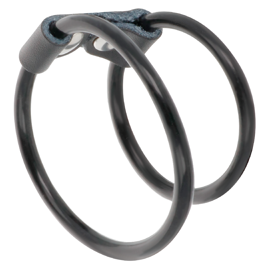 Anillo Doble de Leather y Rubber: Intensifica Tu Placer
