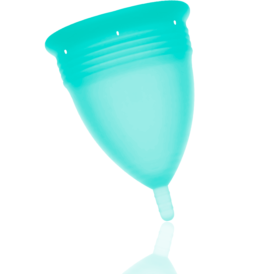 COPA MENSTRUAL FDA SILICONA AQUAMARINA - TALLA L