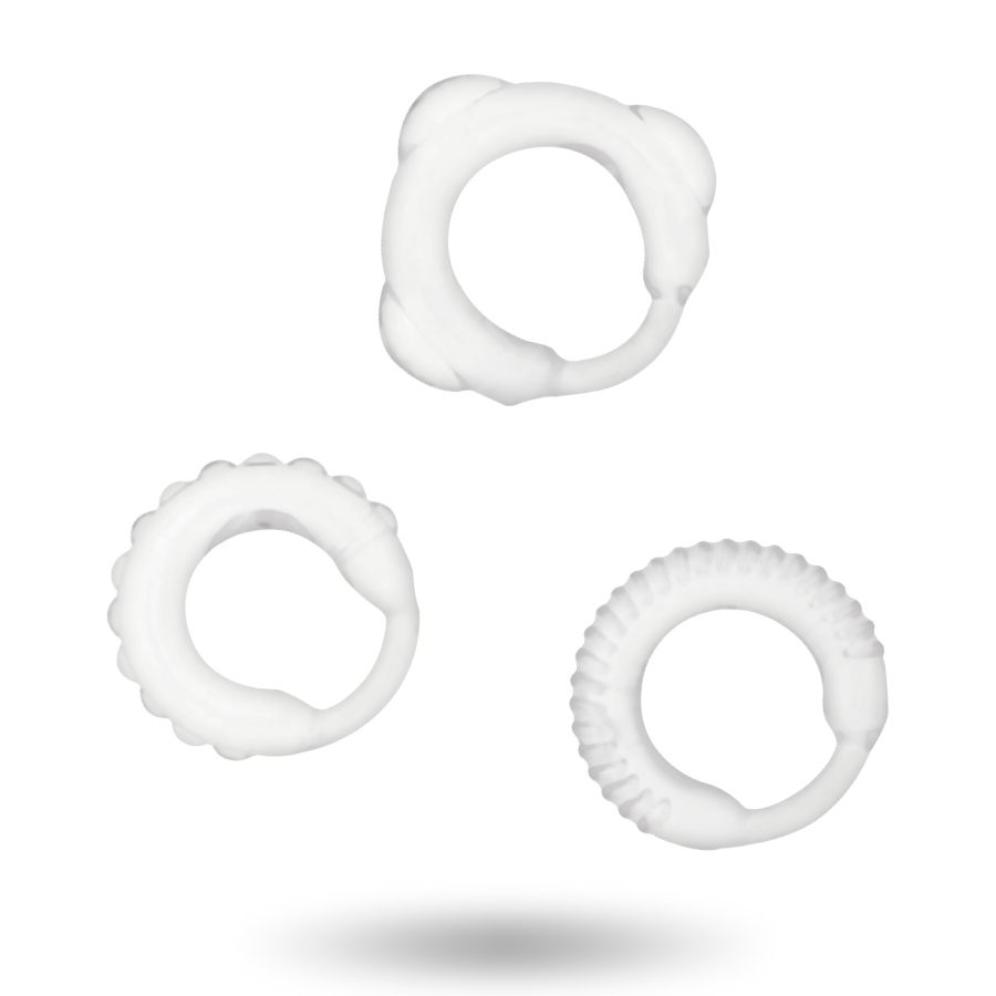 SET 3 ANILLOS PENE CLEAR