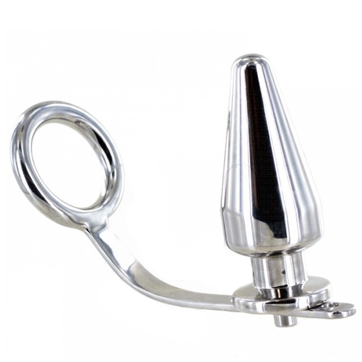 Cockring de Acero con Plug Anal | Placer y Estimulación Extra en BDSM