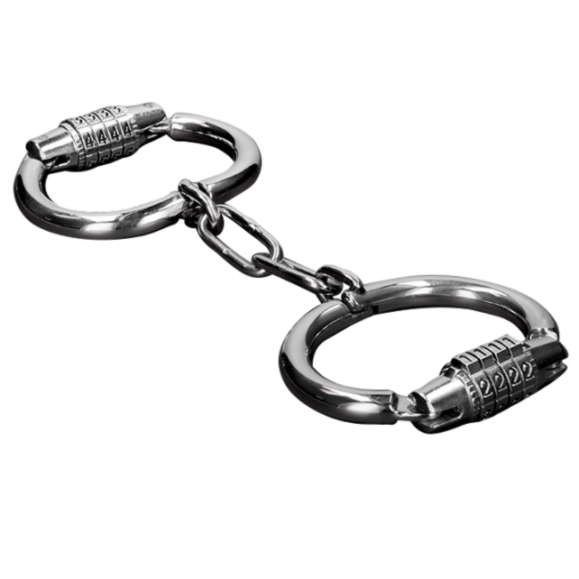 Puños de Acero Inoxidable con Cerradura de Combinación | Control BDSM