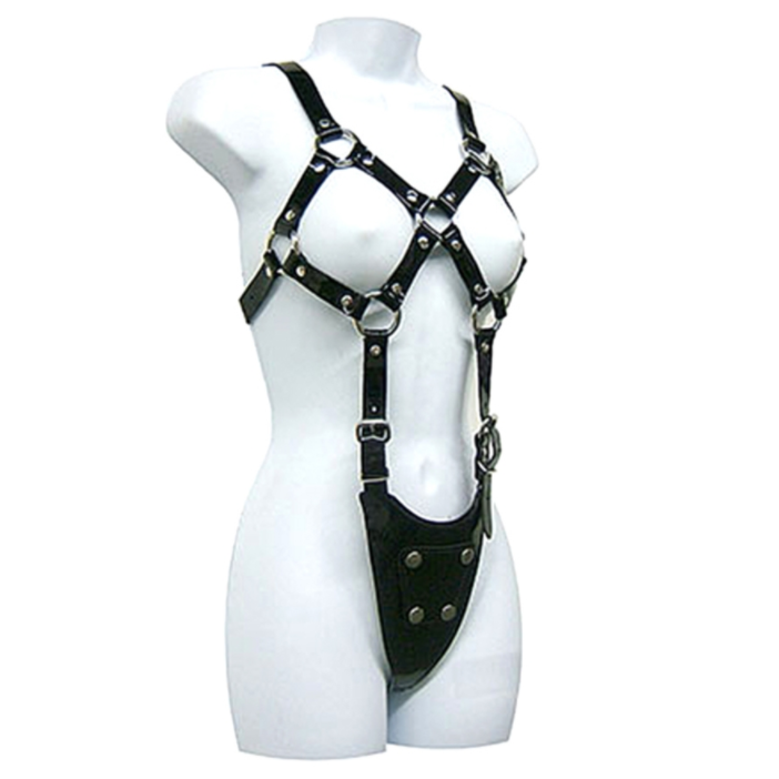 Arnés de Cuero para Mujer | BDSM Ajustable y Enlazado S a XL