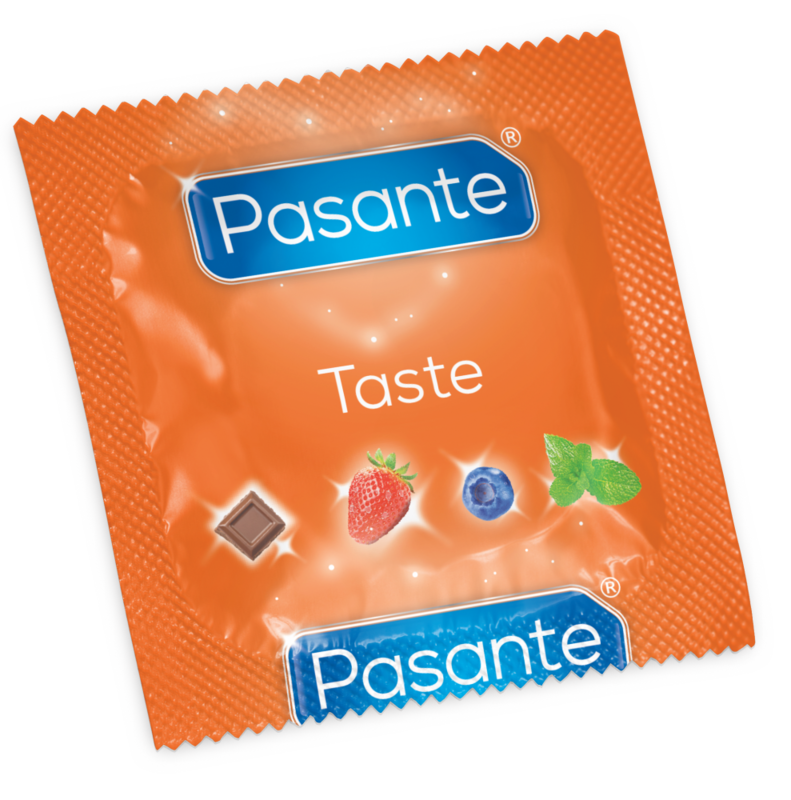 Pasante Taste (12 uds) – Preservativos de sabores para una experiencia divertida y deliciosa