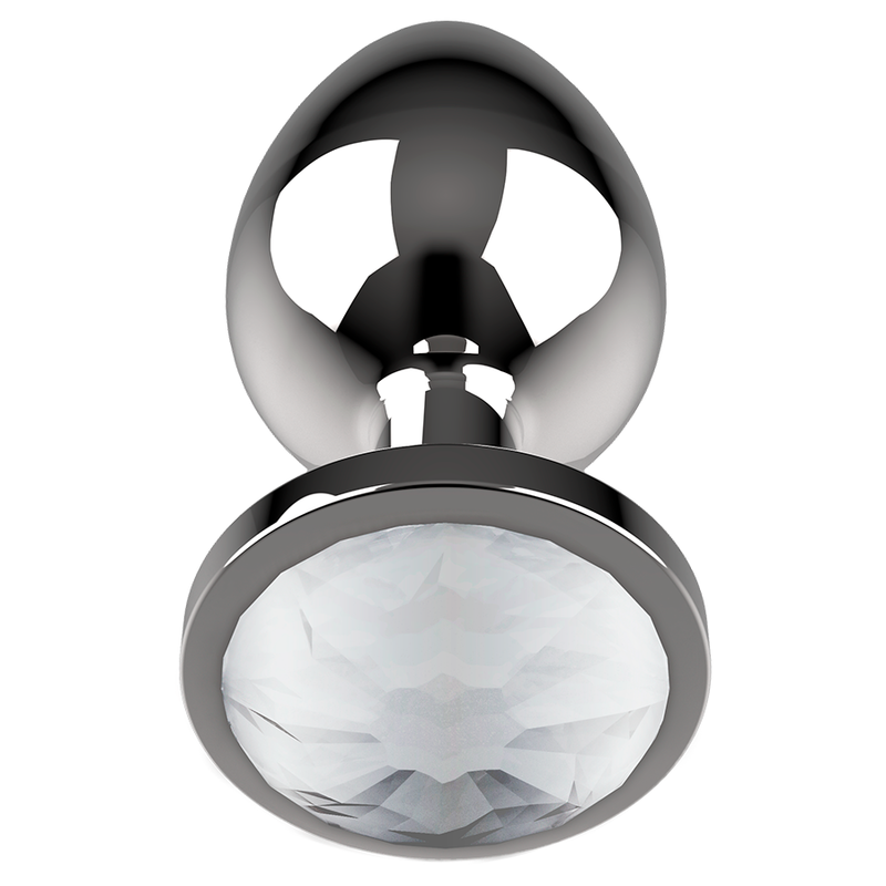 PLUG ANAL DE METAL TALLA M CRISTAL CLEAR 3.5 X 8CM