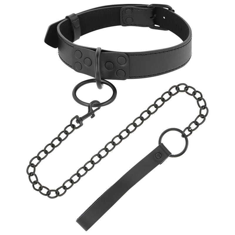 Collar de Dominación con Cadena Negra: Control y Estilo en tus Escenas Fetichistas
