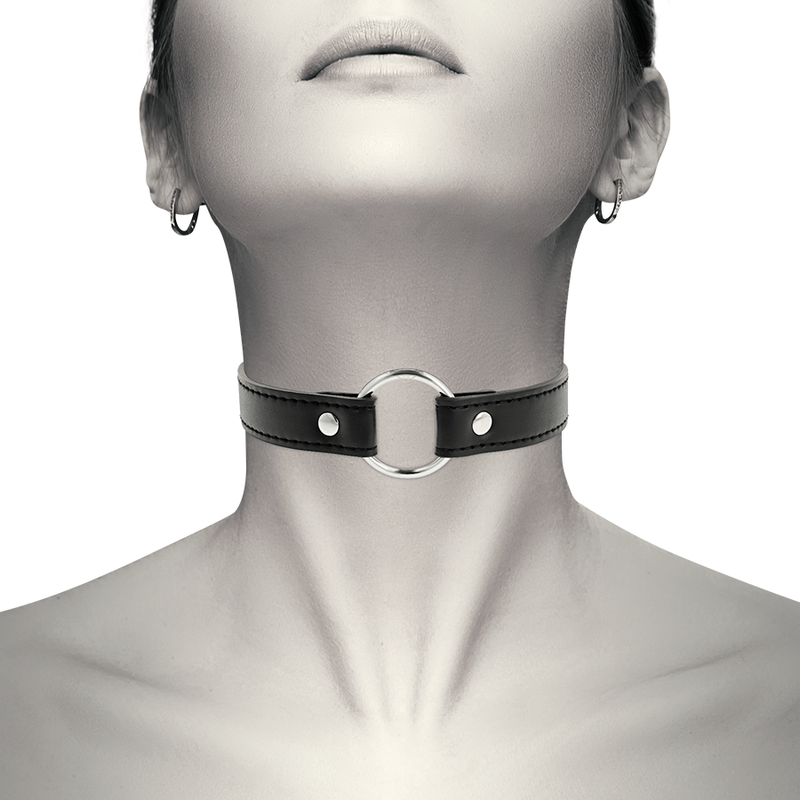 Collar Fetiche Ajustable en Cuero Vegano - Coquette Chic Desire