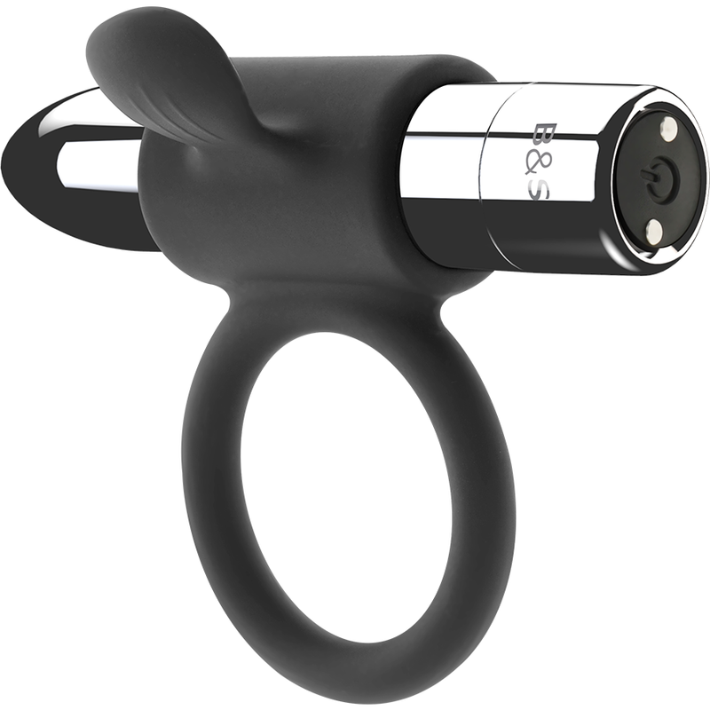 Cameron: Anillo Vibrador Black &amp; Silver para Parejas - Bruma Sens
