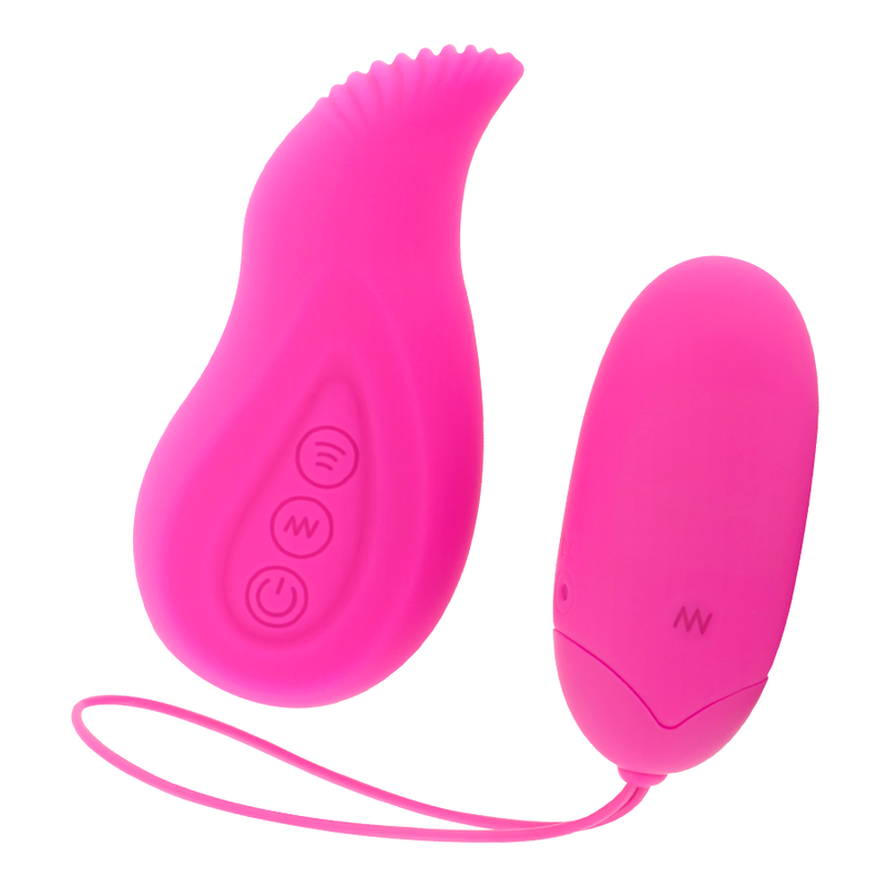 Estimulador y huevo vibrador con control remoto