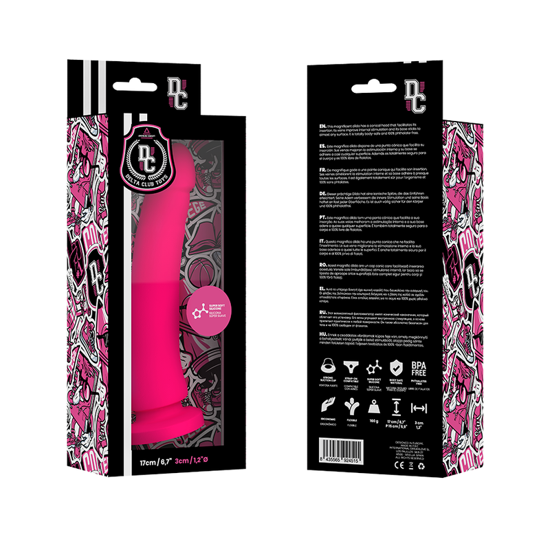 DILDO ROSA SILICONA MEDICA 17 CM -O- 3 CM