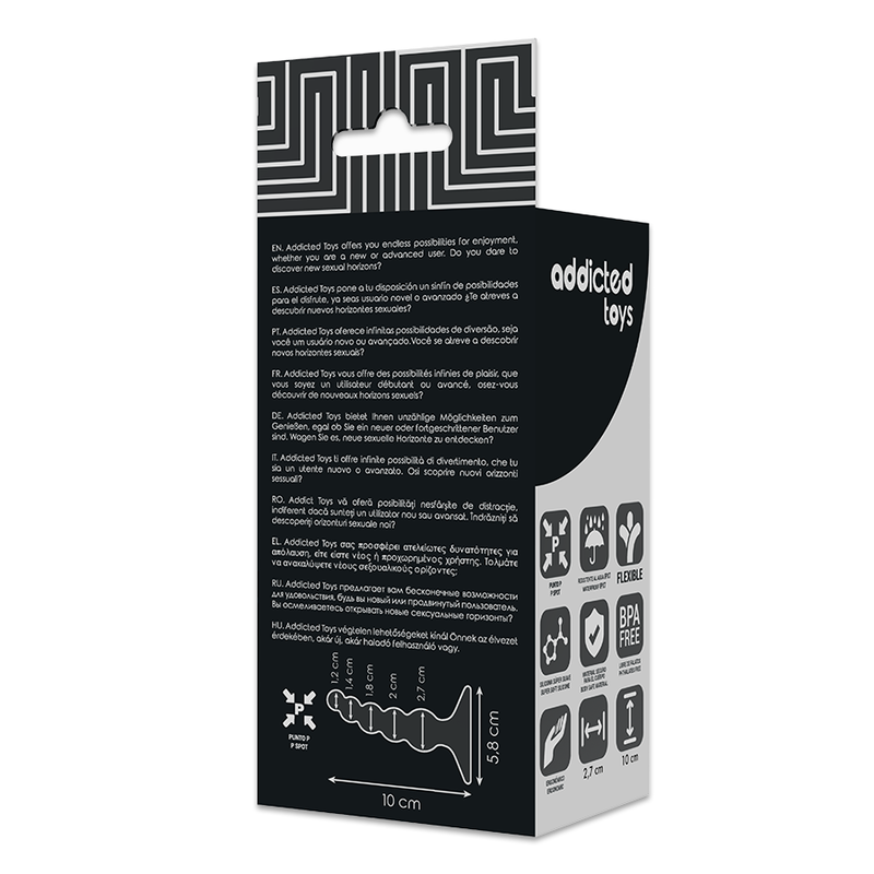 ANAL SEXUAL PLUG 10 CM NEGRO